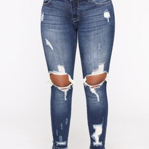Fashion Nova Distressed Jeans